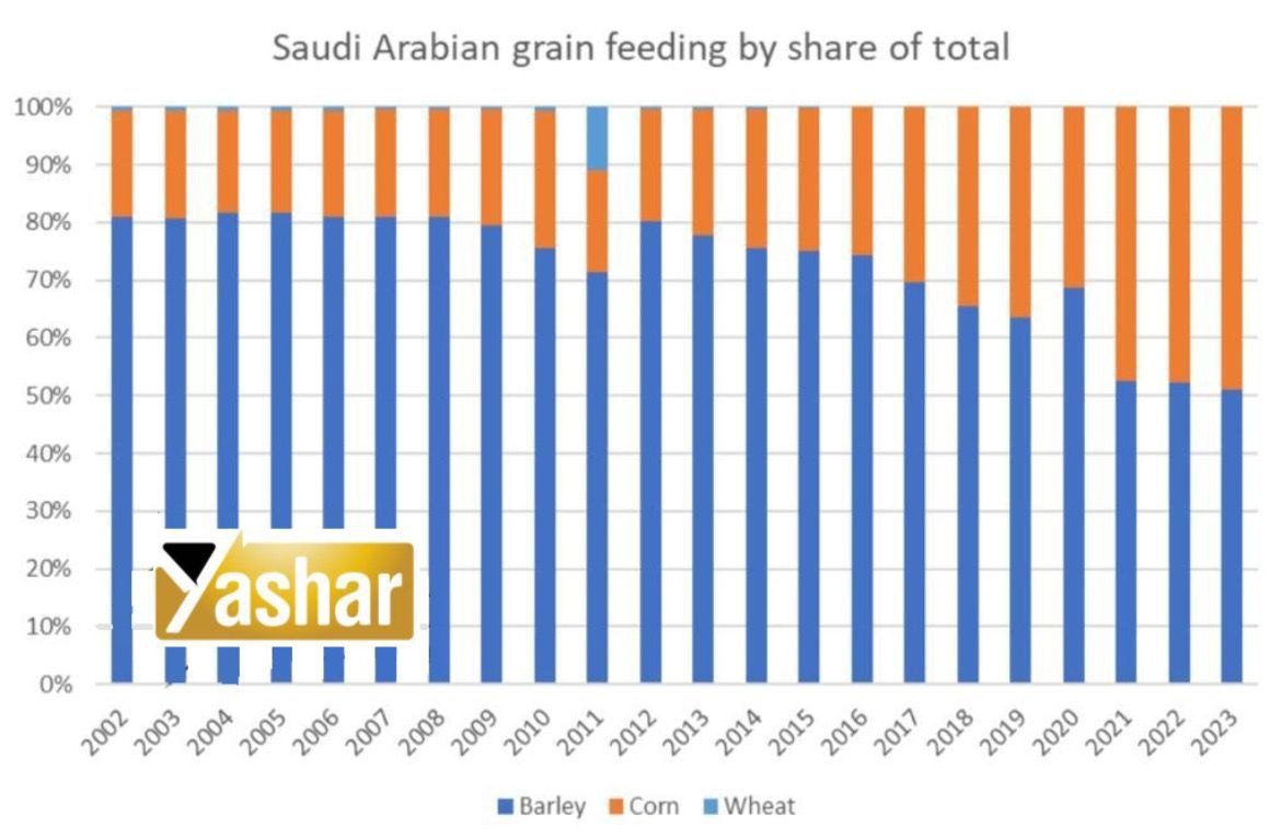 کاهش واردات جو توسط عربستان در سه فصل اخیر